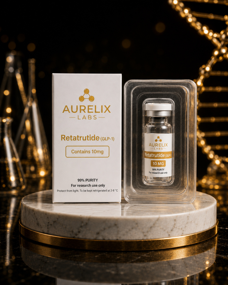 Retatrutide 10 mg — balenie a ampulka AURELIX LABS