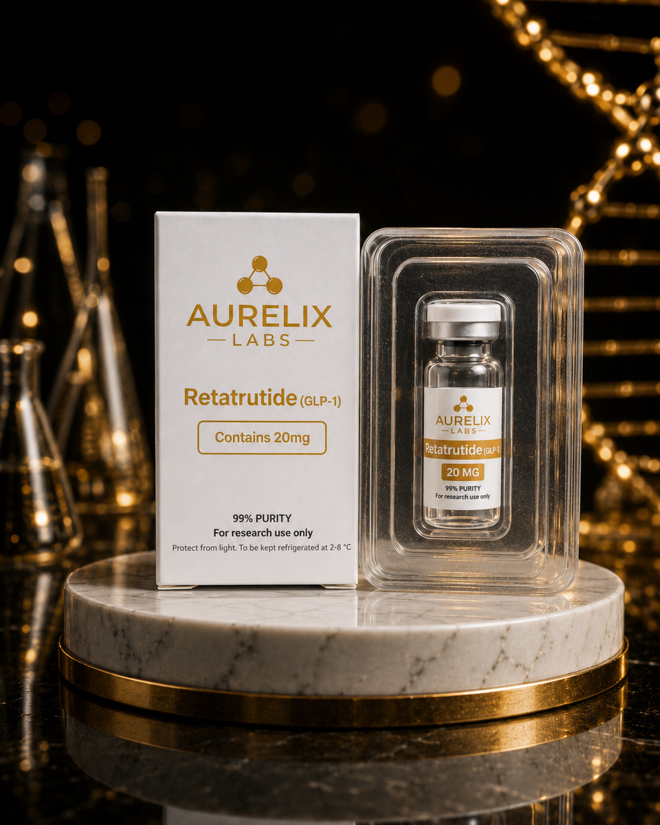 Retatrutide 20 mg — balenie a ampulka AURELIX LABS
