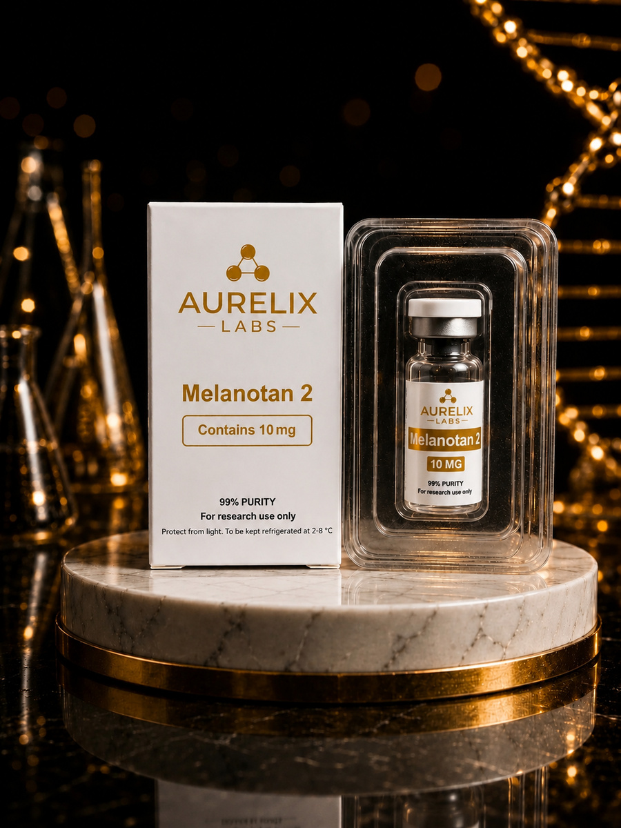 Melanotan 2 10 mg — balenie a ampulka AURELIX LABS