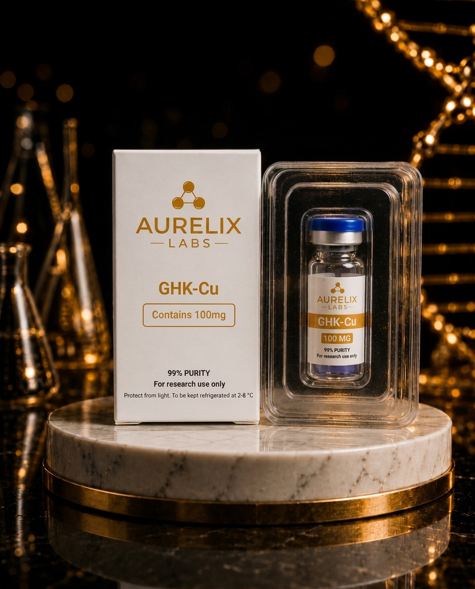 GHK-Cu 100 mg — balenie a ampulka AURELIX LABS