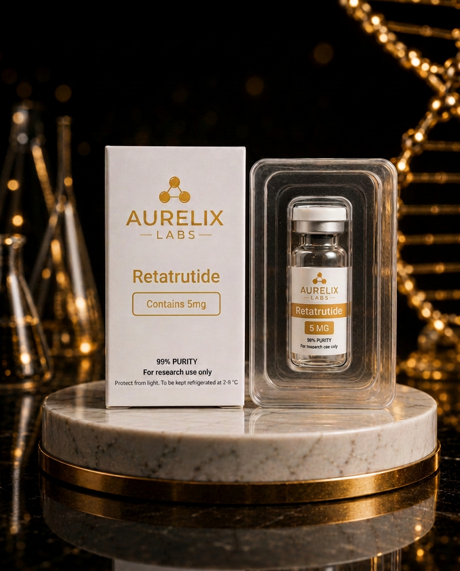 Retatrutide 5 mg — balenie a ampulka AURELIX LABS
