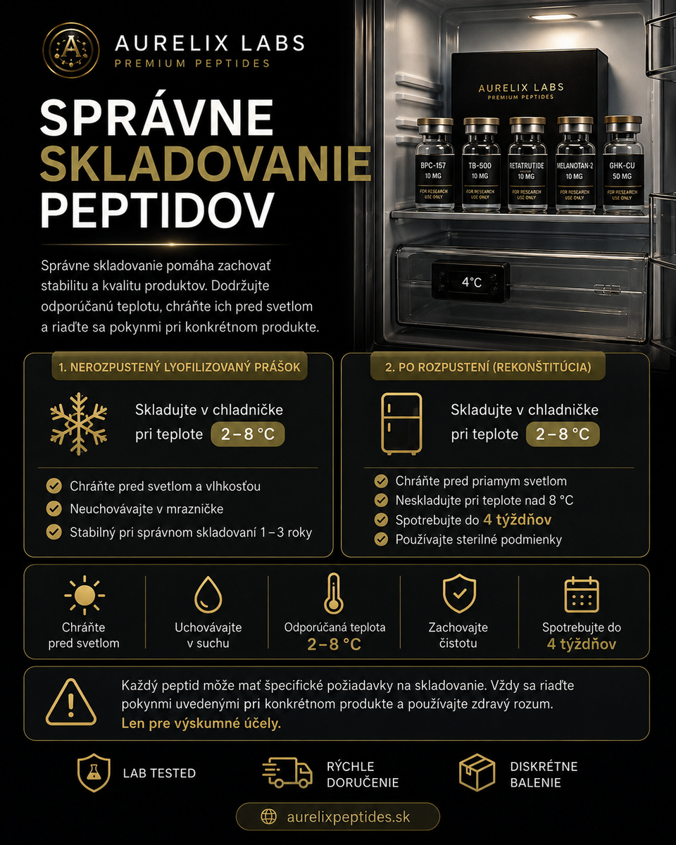 Správne skladovanie peptidov AURELIX LABS